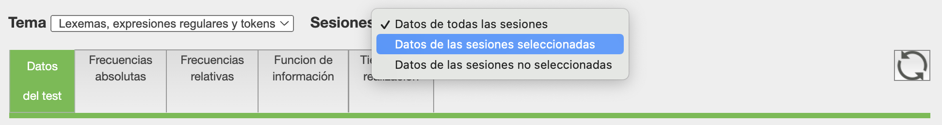 Cabecera del analizador Cabecera del analizador